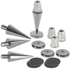 img 1 attached to Enhance Audio Performance with Dayton Audio DSS3-BC Black Chrome Speaker Spike Set 4 Pcs.