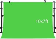 📸 mme 10x7фт нетканое зеленое фоновое полотно для фотографии: студийный хромакей, идеально подходит для фотографических и видеосъемок (зеленый) - purme009 логотип