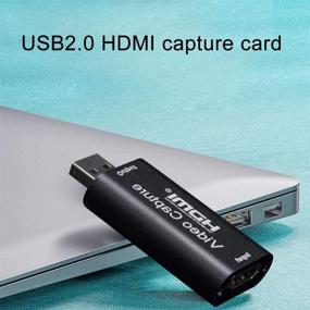 img 1 attached to 🎥 Идеальная сила звуковой видео захвата карты HDMI 4K в USB USB2.0: запись цифрового фотоаппарата, камкордера, экшн-камеры для прямой трансляции игр PS4 Nintendo Switch Xbox One PC Live Broadcasting