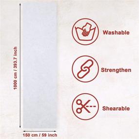 img 1 attached to 🧵 60 Inch x 11 Yards White Fusible Interfacing: Single-Sided Iron-on Polyester Fabric for DIY Projects