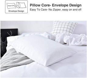 img 2 attached to 🛏️ Cotton Delight King Pillow Cases Set of 2 - White 100% Natural Cotton - 800 Thread Count Pillowcases - Premium White Cotton Pillowcases - King Pillowcase Pillow Covers - 20 x 40 inch