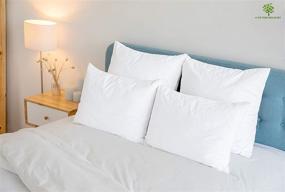 img 3 attached to 🛏️ Cotton Delight King Pillow Cases Set of 2 - White 100% Natural Cotton - 800 Thread Count Pillowcases - Premium White Cotton Pillowcases - King Pillowcase Pillow Covers - 20 x 40 inch