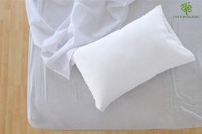 img 1 attached to 🛏️ Cotton Delight King Pillow Cases Set of 2 - White 100% Natural Cotton - 800 Thread Count Pillowcases - Premium White Cotton Pillowcases - King Pillowcase Pillow Covers - 20 x 40 inch