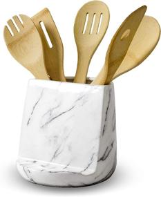 img 4 attached to Ceramic Marble Utensil Kitchen Cookbook