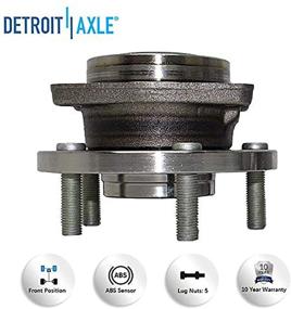 img 1 attached to 🔧 Detroit Axle - Premium 5-Lug Front Wheel Hub Bearing Assembly Replacement for Dodge Avenger Sebring Cirrus 200