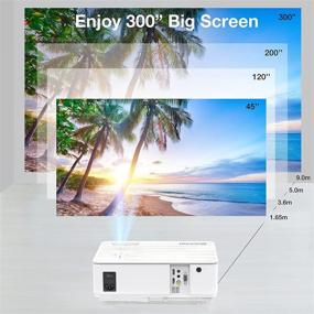 img 2 attached to Nic pow Outdoor Video Projector: 1080P Portable Home Theater with Keystone Correction, 7200 L & 8000:1 Contrast - Compatible with HDMI, USB, TV Stick, PS4, VGA, AV