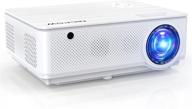 nic pow outdoor video projector: 1080p portable home theater with keystone correction, 7200 l & 8000:1 contrast - compatible with hdmi, usb, tv stick, ps4, vga, av logo