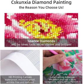 img 1 attached to 🖼️ Cskunxia 4 Pack Diamond Painting Kits for Adults - Full Drill DIY Diamond Art Painting - Paint by Numbers for Home Wall Decor - 12 x 16 Inch and 12 x 12 Inch - No Frame Included