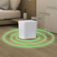 🗑️ 3 gallon touchless motion sensor trash can – ideal for bathroom, bedroom, kitchen, office – black logo