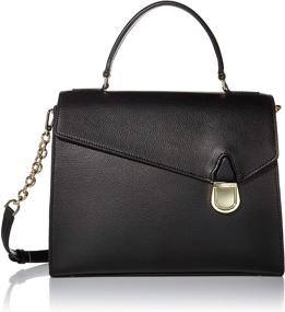 img 4 attached to Calvin Klein Hermine Leather Satchel: Women's Handbags, Wallets, and Satchels