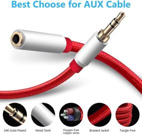 img 3 attached to 🎧 40ft Long Headphone Extension Cable, Bstxnwen Aux Extension Cable - Nylon Braided 3.5mm Male to Female Stereo Audio Extension Cable for iPhone, iPad, Tablets, Media Players - Enhance Audio Experience.