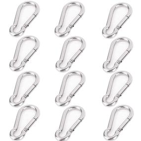 img 4 attached to Stainless Steel Carabiner Keychain for Travel - Pasuwisma