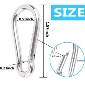 img 3 attached to Stainless Steel Carabiner Keychain for Travel - Pasuwisma