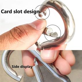 img 1 attached to Stainless Steel Carabiner Keychain for Travel - Pasuwisma