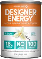 🍦 vanilla bean designer protein: all-natural sustained energy & endurance boost, 12 oz, made in the usa logo