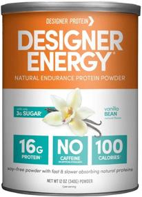 img 4 attached to 🍦 Vanilla Bean Designer Protein: All-Natural Sustained Energy & Endurance Boost, 12 Oz, Made in the USA