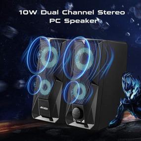 img 3 attached to ARCHEER Dual-Channel Gaming RGB Speakers – 2.0 USB Powered with LED Light and Volume Control for Laptops, Desktops, Phone, iPad – 2x5W PC Computer Speakers