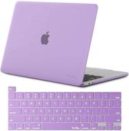 kuzy macbook pro 16 inch case 2021-2019: hard shell & keyboard cover, light purple logo