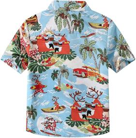 img 3 attached to 🌴 Tropical Ugly Hawaiian Christmas Shirts for Big Boys at the SSLR Santa Claus Party