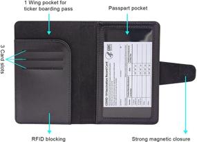 img 3 attached to Teskyer Passport Vaccine Leather Protector Travel Accessories