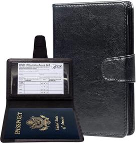 img 4 attached to Teskyer Passport Vaccine Leather Protector Travel Accessories