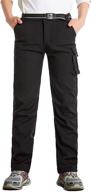 jomlun boy's fleece lined hiking pants: waterproof, windproof, and warm outdoor cargo trousers logo