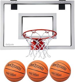 img 4 attached to Enhanced Basketball Door Hoop Set: Includes 3 High-Quality Basketballs and Pump