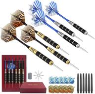 🎯 joyhill professional steel tip darts set - 6 pcs 20/24g with nickel steel barrel - includes bonus accessories: extra shafts, flights, protector, sharpener, and gift case логотип