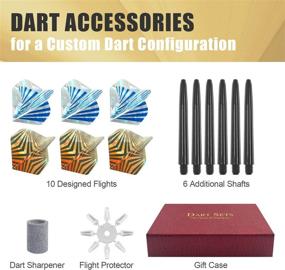 img 1 attached to 🎯 JOYHILL Professional Steel Tip Darts Set - 6 Pcs 20/24g with Nickel Steel Barrel - Includes Bonus Accessories: Extra Shafts, Flights, Protector, Sharpener, and Gift Case