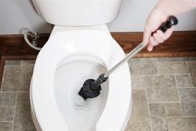 img 1 attached to 🚽 ToiletShroom Plunger: Revolutionary 5-in-1 Tool for Unclogging, Cleaning, and Maintaining Toilets. Stainless Steel Handle with Caddy Holder Included. One Pack, Black.