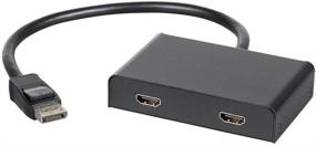 img 4 attached to 🖥️ Монопрайс 121974 DisplayPort в HDMI MST хаб - 2 порта HDMI видео-транслятор, Черный