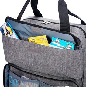 img 1 attached to 👜 HOMEST Scrapbooking Storage Tote: Portable Craft Bag for Travel, Tool Organizer in Grey