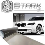 🎥 stark 12"x48" gloss light black smoke tint vinyl wrap film for headlights, tail lights, and fog lights logo