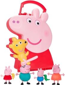 img 3 attached to 🐷 Peppa Pig Figure Set with Convenient Carry Case