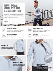 img 1 attached to 👕Легкий спортивный свитшот TSLA Quarter Pullover для мужчин - идеальная одежда для различных мероприятий.