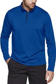 img 4 attached to 👕Легкий спортивный свитшот TSLA Quarter Pullover для мужчин - идеальная одежда для различных мероприятий.