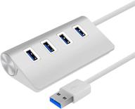 💻 jaok usb hub – 4-port charging interface expansion, usb 3.0 high-speed data transmission – silver, for desktop and laptop computers логотип