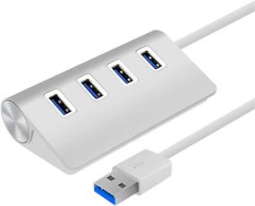 img 4 attached to 💻 JAOK USB Hub – 4-Port Charging Interface Expansion, USB 3.0 High-Speed Data Transmission – Silver, for Desktop and Laptop Computers