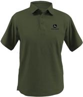 john deere men's performance shirt in olive - size small: moisture-wicking & stylish logo