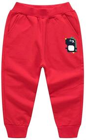 img 2 attached to AQEACARMON Cartoon Pattern Drawstring Sweatpants Boys' Clothing for Pants