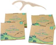 🌽 sustainably made corn starch dental floss picks (200 count) - eco-friendly, zero waste logo