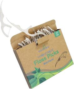 img 3 attached to 🌽 Sustainably Made Corn Starch Dental Floss Picks (200 Count) - Eco-Friendly, Zero Waste