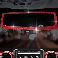 bling rhinestone car rear view mirror logo