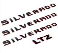 🚛 yoaoo 3x oem silverado nameplate & ltz letter emblems - authentic 3d badge for 1500, 2500hd, 3500hd original silverado series red line redline logo