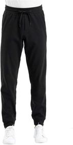 img 2 attached to GYM PEOPLE Loose Fit Sweatpants Lined Black