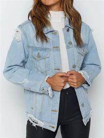 img 1 attached to Just Quella Jacket Oversized Distressed Women's Clothing