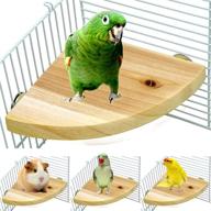 🐦 lssh gmbh bird perch stand - wooden platform parrot playground cage accessories for small animals - rat, hamster, gerbil, mouse, lovebird, finches, conure, budgie - exercise toy logo