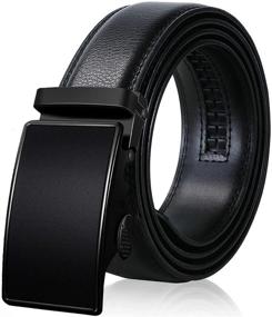 img 4 attached to 👔 SIAELT Genuine Automatic Adjustable Men's Belts – Ratchet Style Accessories