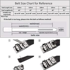 img 1 attached to 👔 SIAELT Genuine Automatic Adjustable Men's Belts – Ratchet Style Accessories