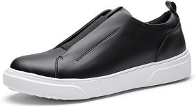 img 4 attached to 👟 AMAPO A20702 BLK 42: Men's Comfortable Walking Sneakers for Casual Style